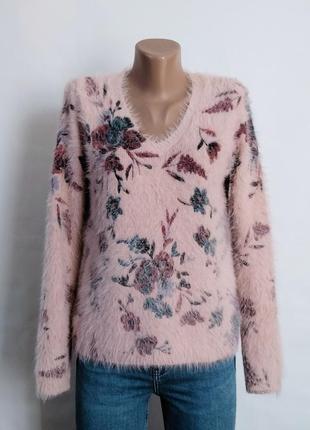 Yessica. красивый джемпер а цветы.