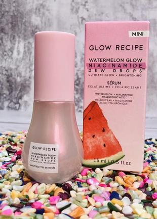 Осветляющая сыворотка с ниацинамидом glow recipe watermelon glow niacinamide dew drops