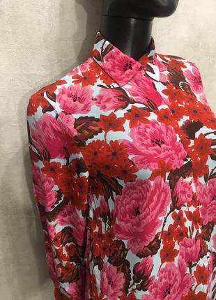 Трендовая блуза в актуальный цветочный принт от zara4 фото