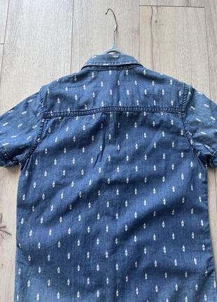 Джинсова сорочка з коротким рукавом6 фото