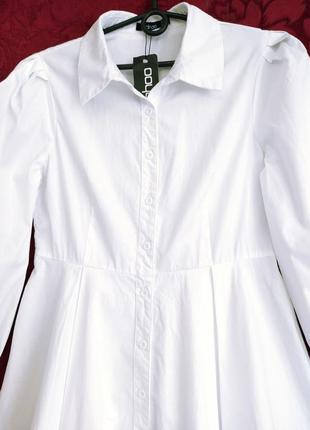 100% бавовна біла сукня сорочка6 фото
