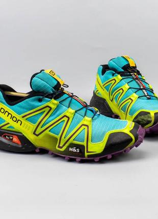 Яркие туристические кроссовки salomon speedcross 3