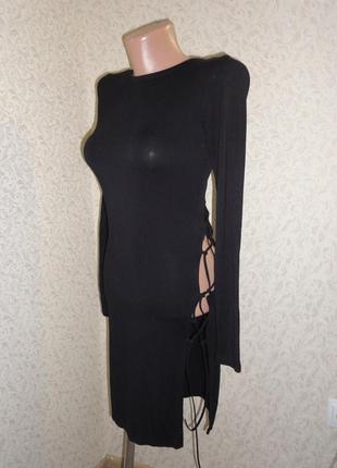Маленькое черное платье glamour babe (ог 76-96, рук.62, дл.83)стрейч вискоза1 фото