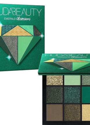 Палетка тіней huda beauty emerald obsessions palette