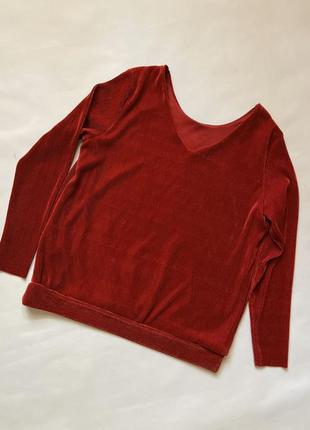 Блуза/кофта-плиссе  винного цвета от датского бренда fransa2 фото