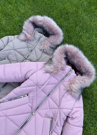 Зимнее пальто пуховик удлиненная куртка девочка6 фото