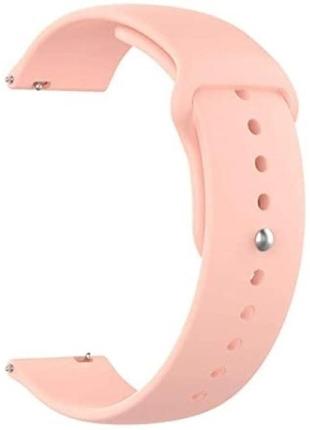 Ремінець silicone для samsung watch active/galaxy s4 42 mm/gear s2/xiaomi amazfit (20 mm) light pink (код