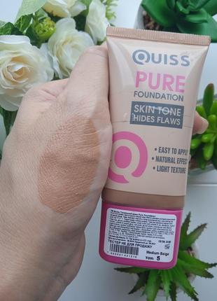 Тональный крем quiss pure foundation тон 5