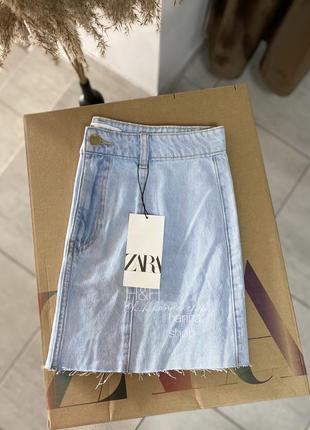 Джинсовая юбка zara5 фото