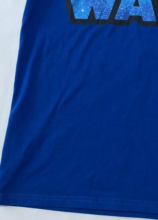 Темно-синя чоловіча футболка з бавовни з принтом star wars в ідеальному стані6 фото