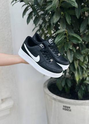 Кроссовки air force black white sole