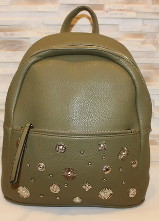 Рюкзак женский зеленый код 7-55