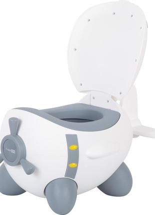 Детский горшок freeon plane white-grey