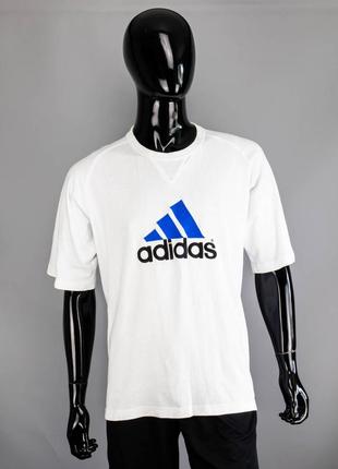 Винтажная футболка с большим лого adidas big logo vintage