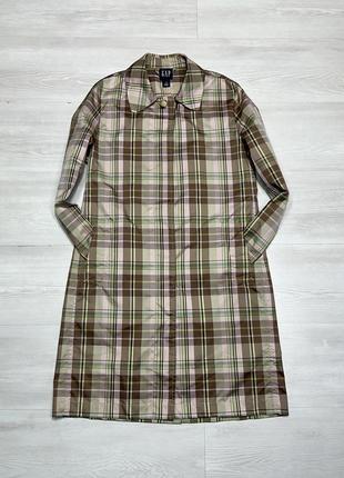 Gap фірмовий жіночий легкий плащ тренч в клітинку по типу gant або burberry