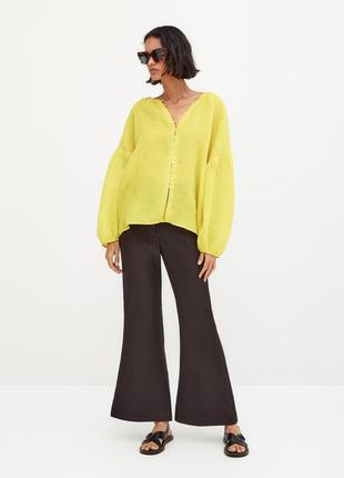 Шикарна льяна сорочка massimo dutti
