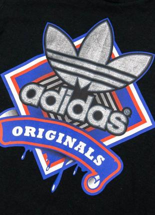 Прикольнаяя хлопковая футболка с большим лого adidas big logo3 фото