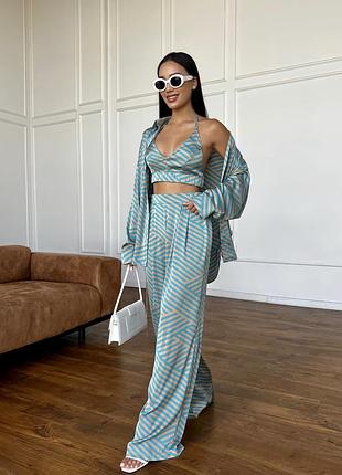 Костюм тройка шелк