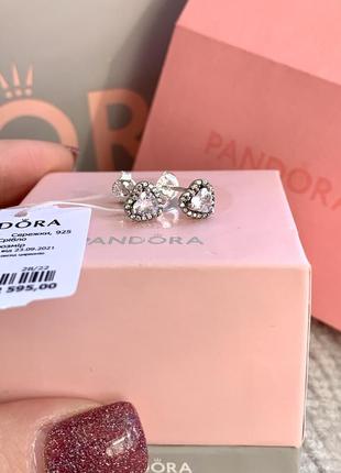 Серьги пандора розовое золото серьги pandora серьги «блестящее рельефное сердце» серьги пусеты шарики оригинальные серьги пандора новые бирка пломба9 фото