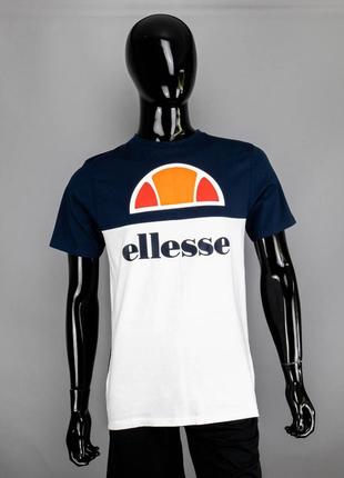 Классная хлопковая футболка с большим лого ellesse big logo