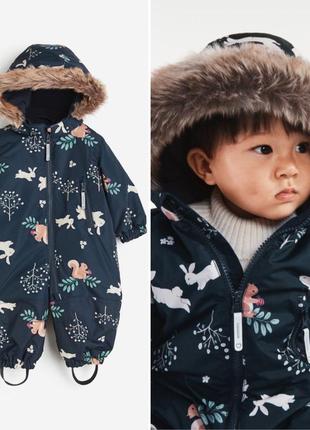 Комбинезон h&m новый зимний 80 86 92 98 104 см термо