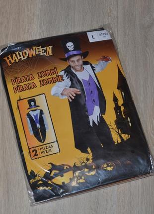 Костюм halloween l. xl. мужской зомби фрак скелет шляпа карнавальный хэллоуин хэлоуин хеллоуин хелоуин хелловин хеловин хеллоувин george4 фото