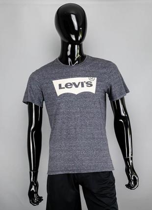 Хлопковая футболка с большим лого levis big logo