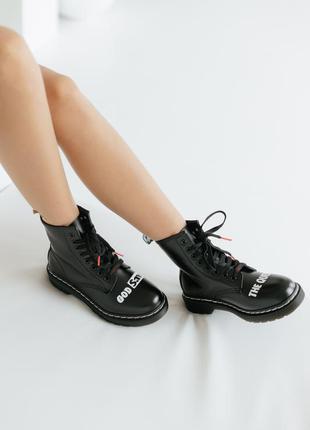 Жіночі черевики / женские сапоги dr. martens 1460 sex pistols black rolled smooth1 фото