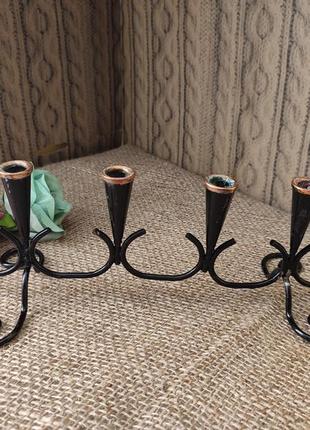 Дизайнерский подсвечник gunnar ander, 50-60 лет, швеция, металл