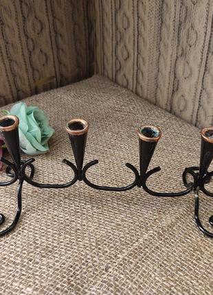 Дизайнерский подсвечник gunnar ander, 50-60 лет, швеция, металл