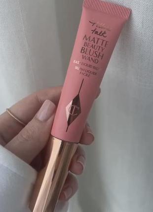 Кремові матові рум'яна charlotte tilbury pillow talk matte beauty blush wands  відтінок pink pop, 12 мл1 фото