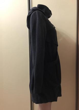 Пальто курточка topshop р. 42/44 с капюшоном шерстяное4 фото
