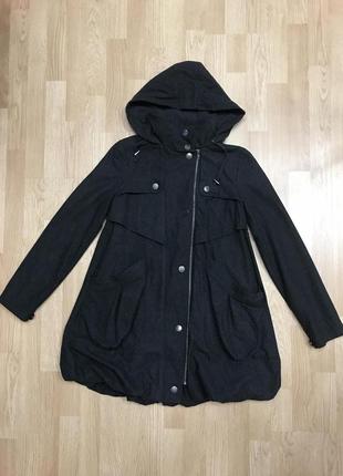 Пальто курточка topshop р. 42/44 с капюшоном шерстяное2 фото