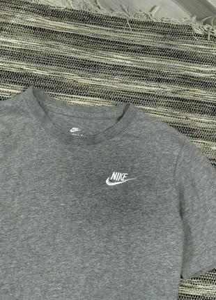 Базовая серая футболка nike2 фото