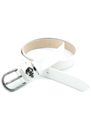 Жіночий шкіряний ремінь 2,8 х 100-115 см weatro білий kit-3cm-kozh-0024