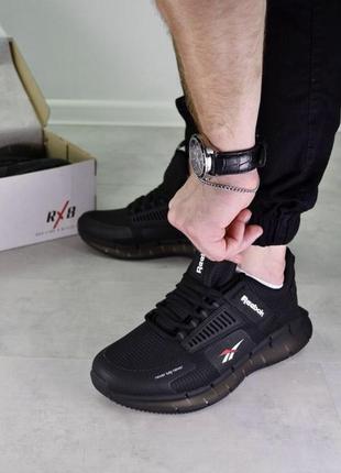 Чоловічі кросівки thermo reebok zig kinetica black  / мужские термо кроссовки рибок зиг кинетика чёрные