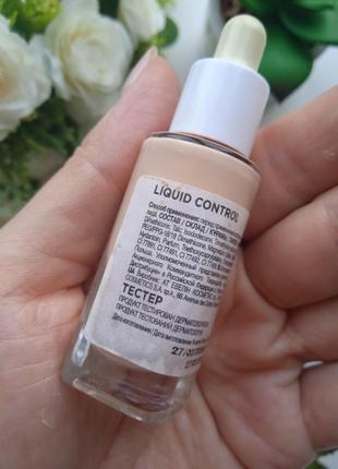 Жидкая тональная основа eveline cosmetics  liquid control hd mattifying drops foundation тон 0055 фото