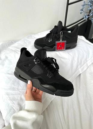 Sale   кросовки в стиле nike air jordan retro 4 «&nbsp;black cat&nbsp;»