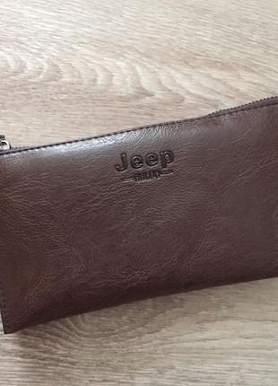 Кошелек мужской jeep коричневый