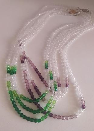 Винтажные хрустальные бусы. чехословакия