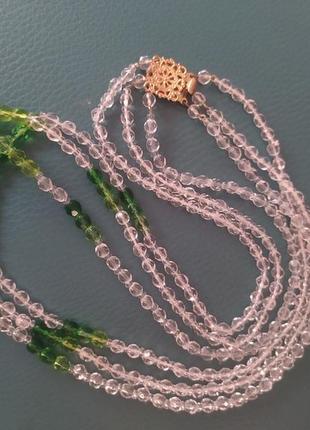 Винтажные хрустальные бусы. чехословакия