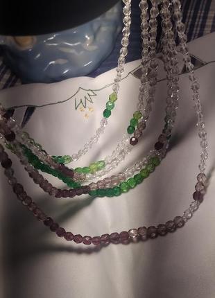 Винтажные хрустальные бусы. чехословакия