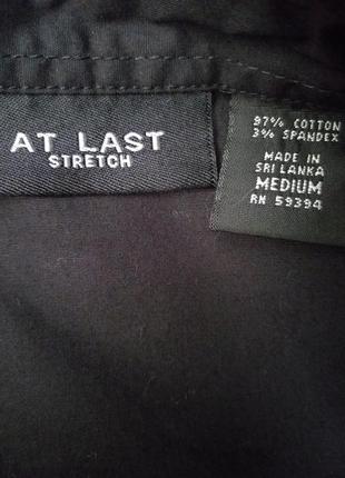 Крутая черная рубашка. коттоновая, стрейчевая, джинсовая. рукава 3/4.6 фото