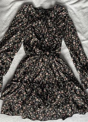 Чорна сукня у квіточку house2 фото