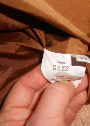 Пиджак жакет  - шерсть и шелк - жаккардовая ткань 48 - 50 размер3 фото
