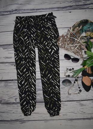 10/м фирменные мего крутые легкие штаны брюки листья river island америка3 фото