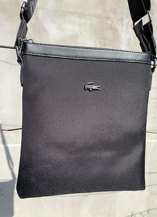 Сумка lacoste черная борсетка мужская сумка через плечо