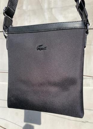 Сумка lacoste черная борсетка мужская сумка через плечо5 фото