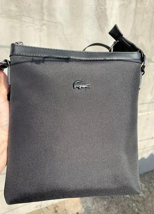 Сумка lacoste черная борсетка мужская сумка через плечо8 фото