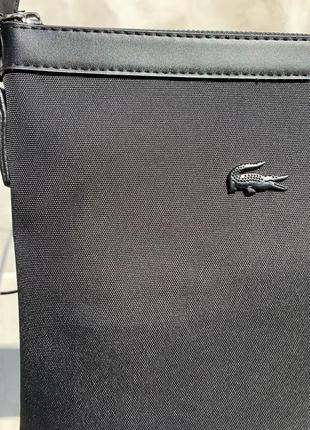 Сумка lacoste черная борсетка мужская сумка через плечо3 фото